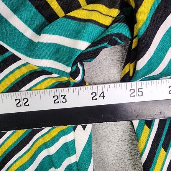 Women's Colorful Striped Blouse Top Grommet Detail Est. 1946 Long Sleeve XL - Picture 8 of 10